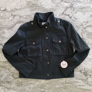 So | emerald green utility jacket NWT